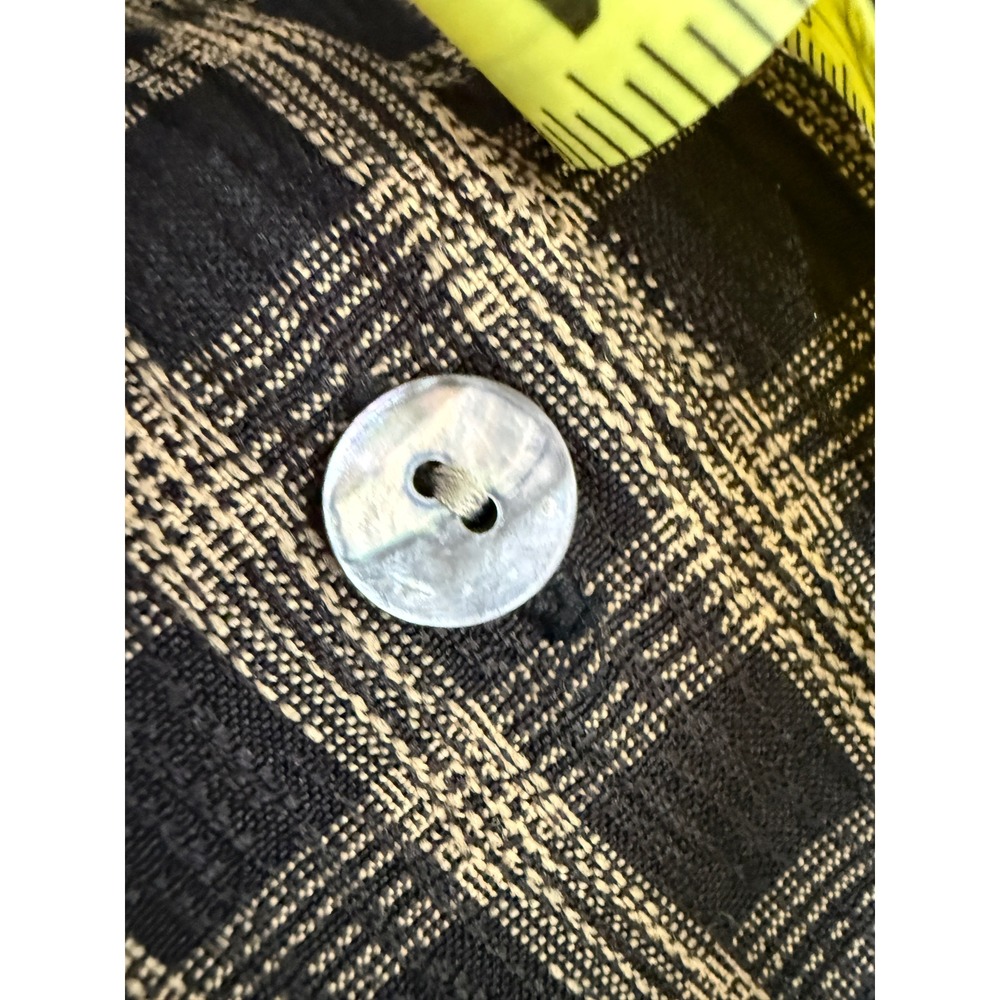 The Villager Plaid Button Front Maxi Shirt Dress 90s Grunge Brown Black - Picture 14 of 15